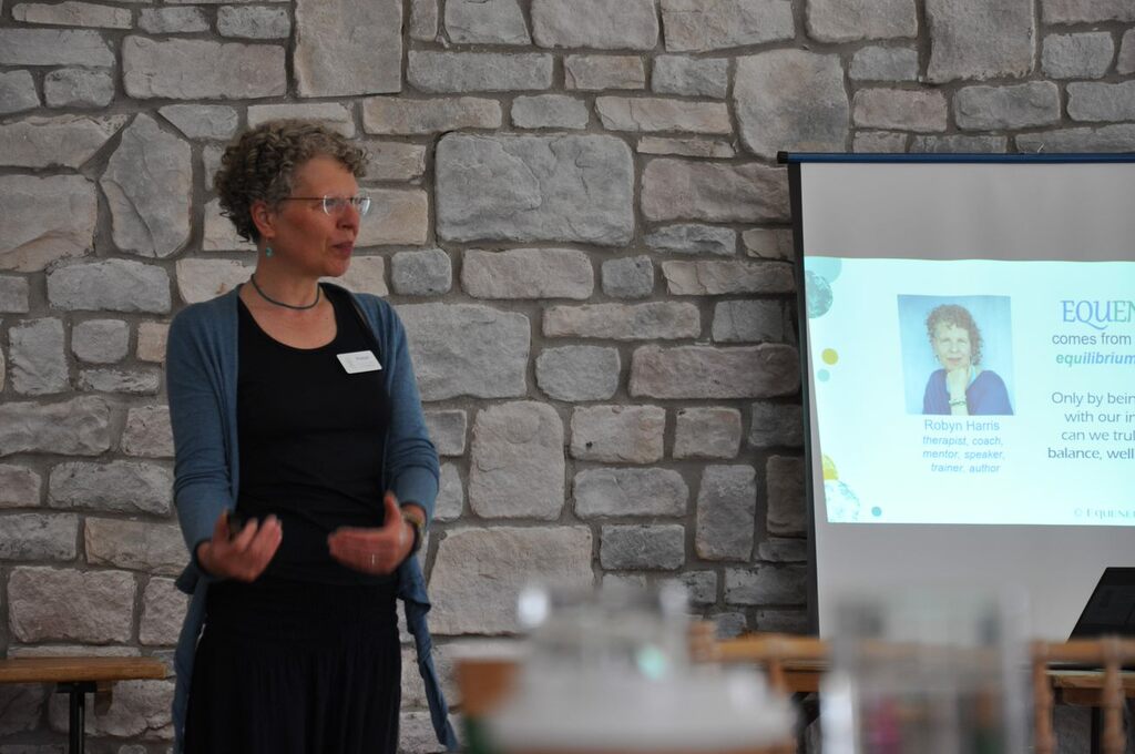 Robyn speaking at the first Awaken retreat day