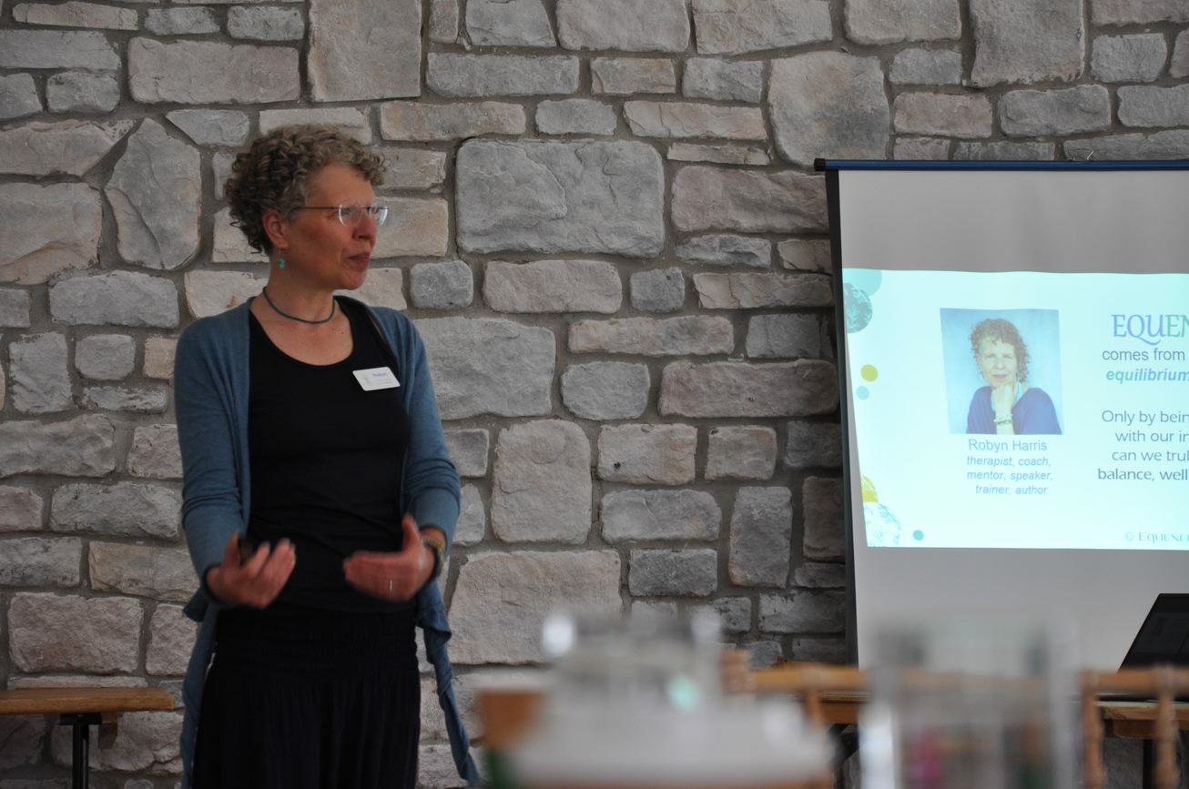 Robyn Harris speaking at the 2023 Awaken Retreat Day