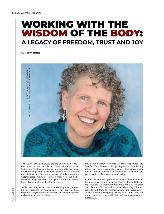 screenshot of Robyn Harris article in Legacy Woman magazine